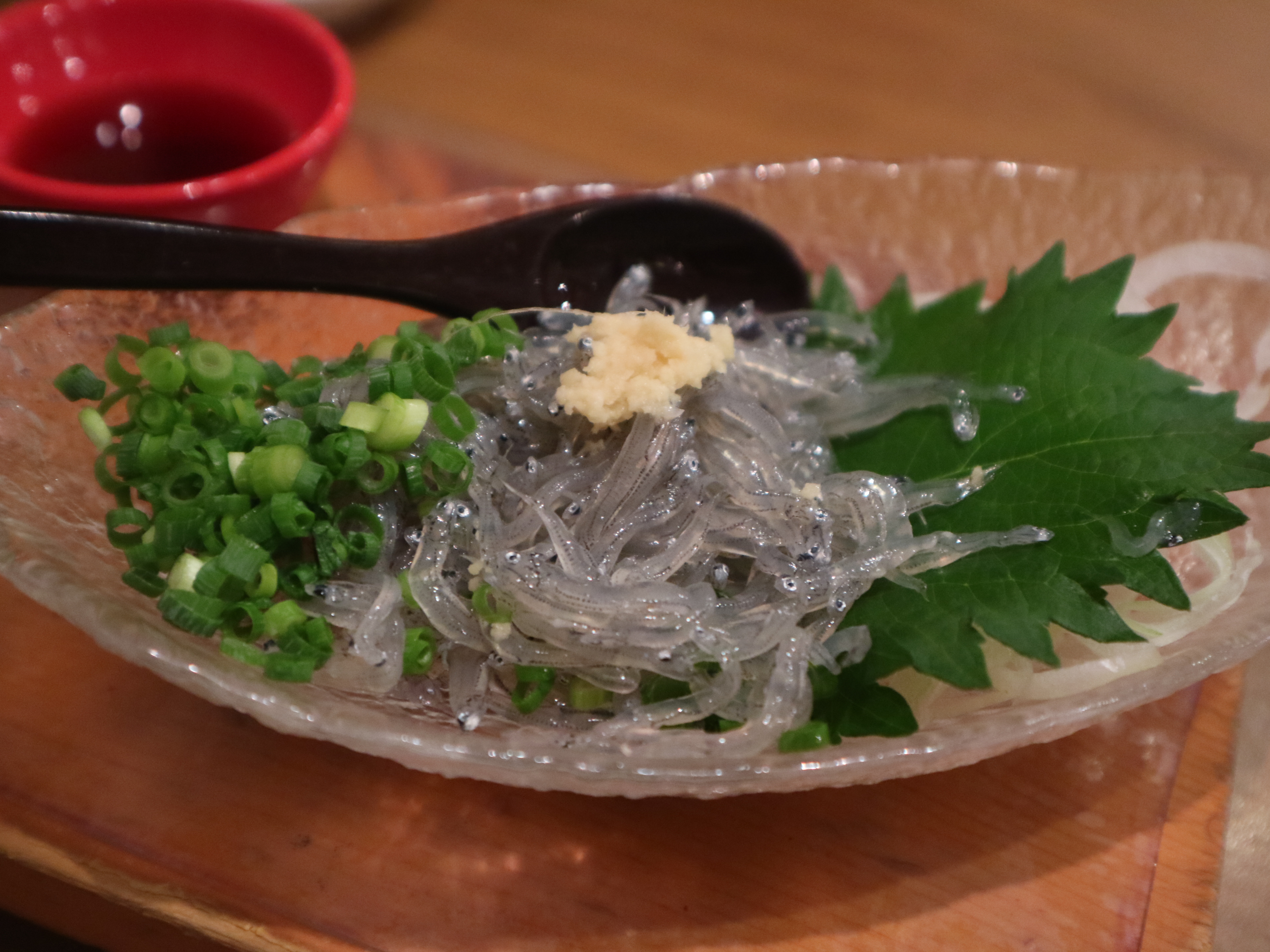 Japanese shirasu serving suggestion